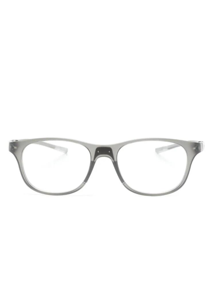 TAG Heuer logo-debossed rectangle-frame glasses - Grey Cover