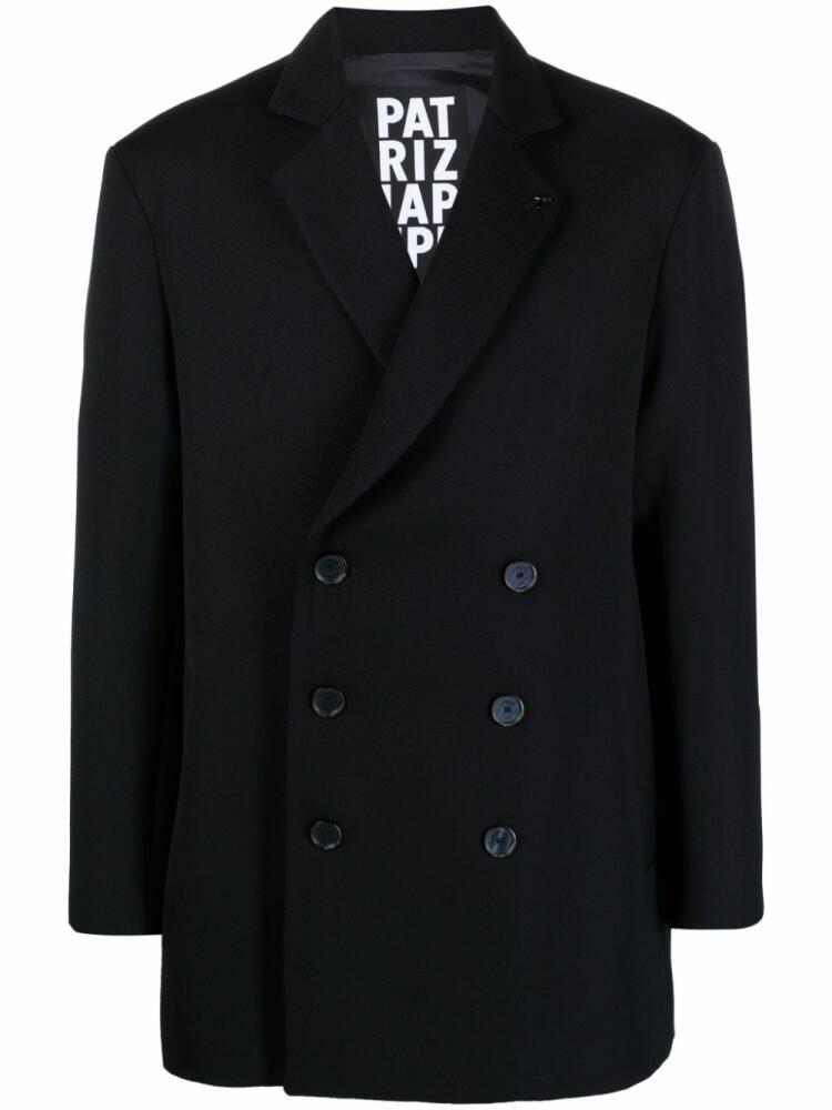 Patrizia Pepe notched-collar double-breasted blazer - Blue Cover