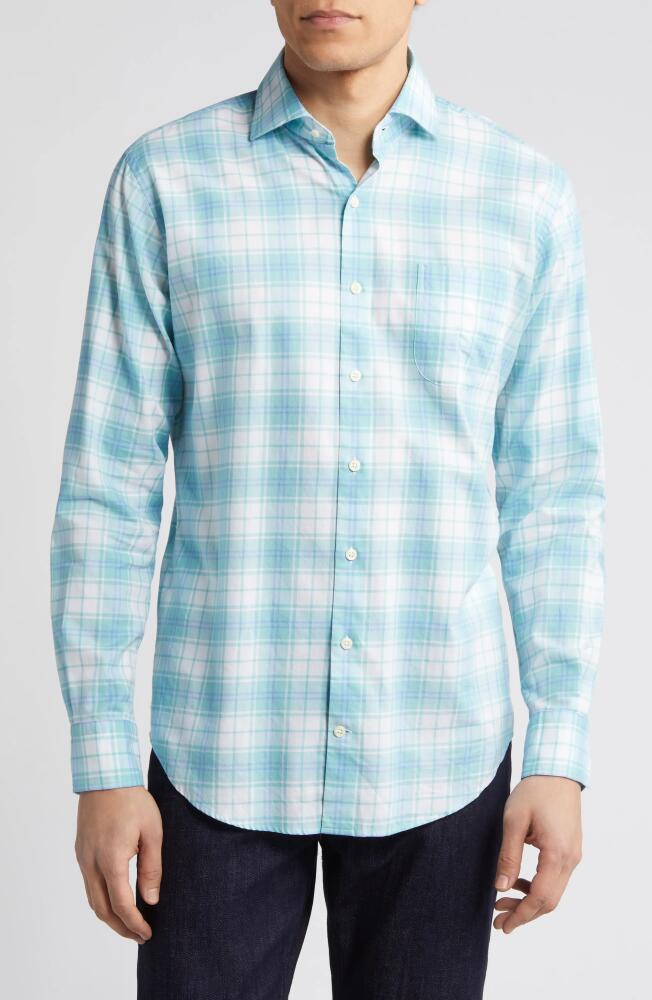 Peter Millar Lynden Summer Soft Cotton Twill Button-Up Shirt in Cloud Cover