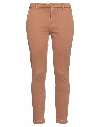 Teleria Zed Woman Pants Camel Cotton, Lycra Cover