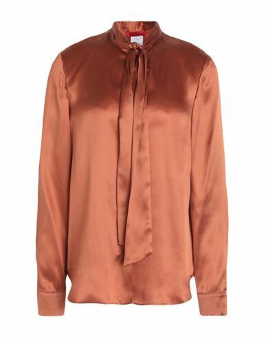 Max & co. Woman Shirt Rust Silk Cover