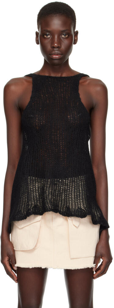 Marques Almeida Black Round Neck Tank Top Cover