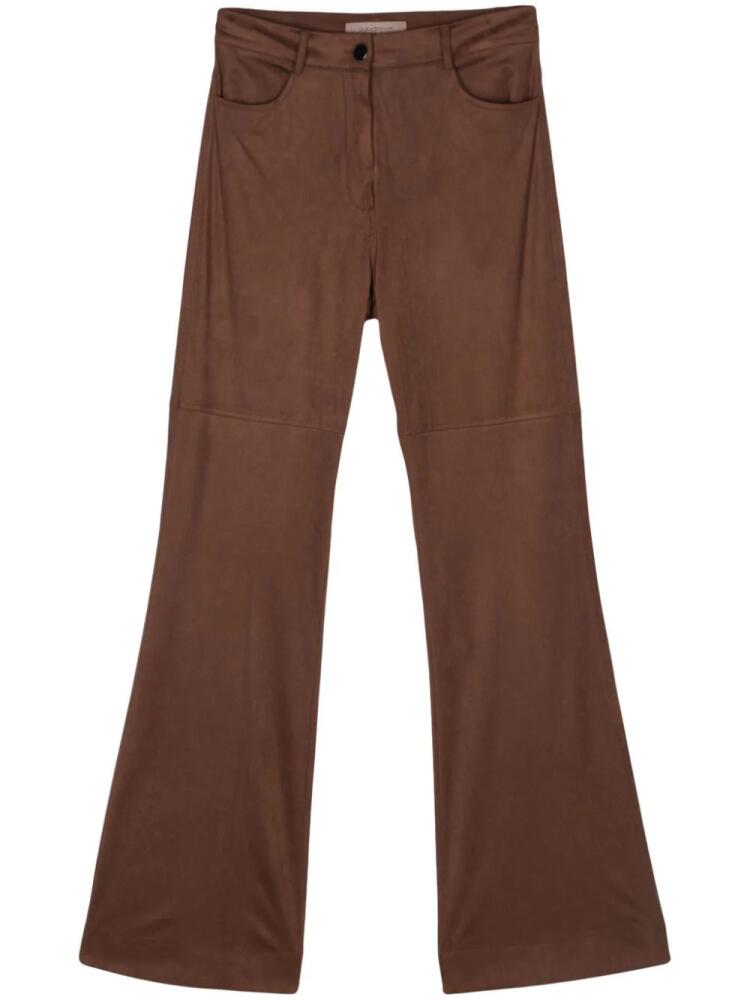 D.Exterior flared pants - Brown Cover