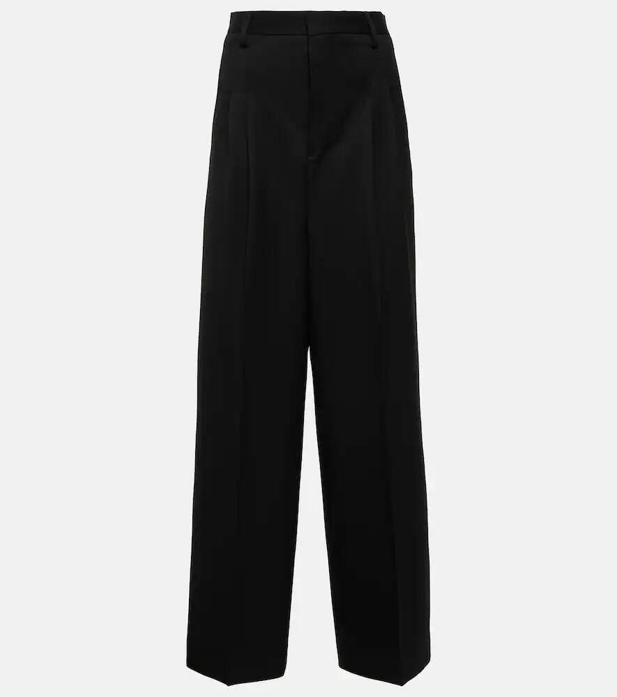 Ami Paris High-rise wool wide-leg pants Cover