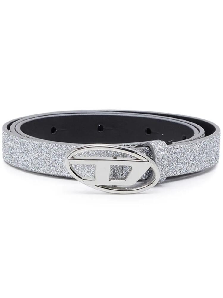 Diesel B-1DR 15 glitter belt - Silver Cover