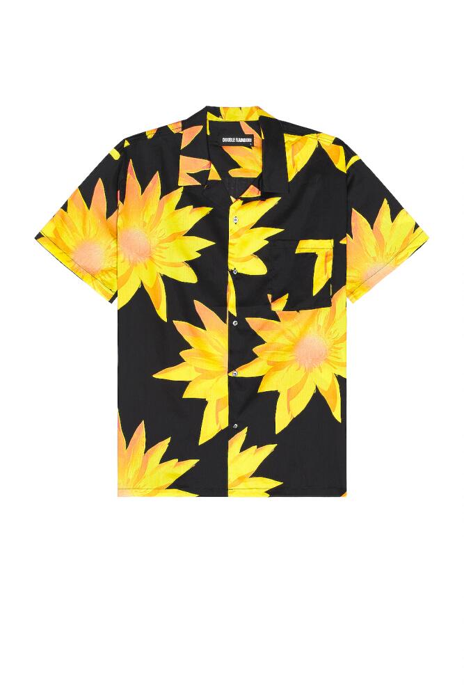 DOUBLE RAINBOUU Short Sleeve Hawaiian Shirt in Black Cover