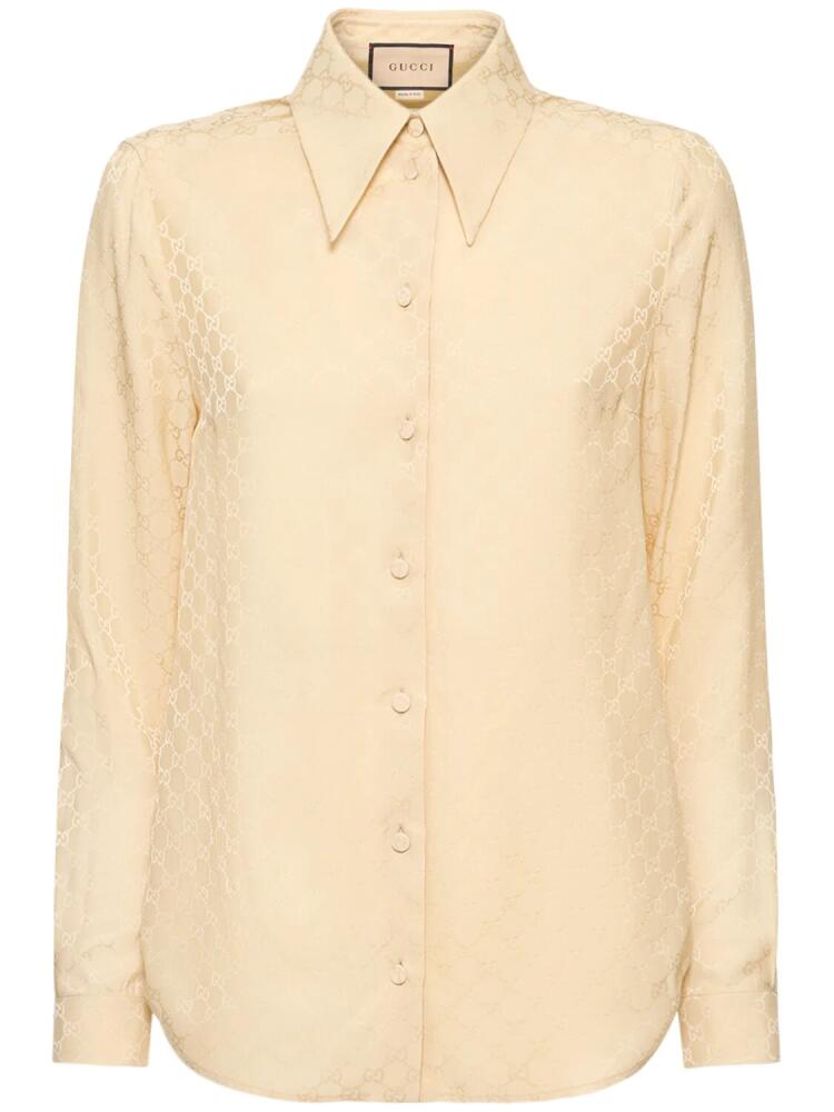 GUCCI Exquisite Gg Silk Crêpe Shirt Cover