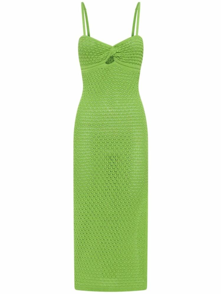 Nicholas Elora crochet-knit midi dress - Green Cover