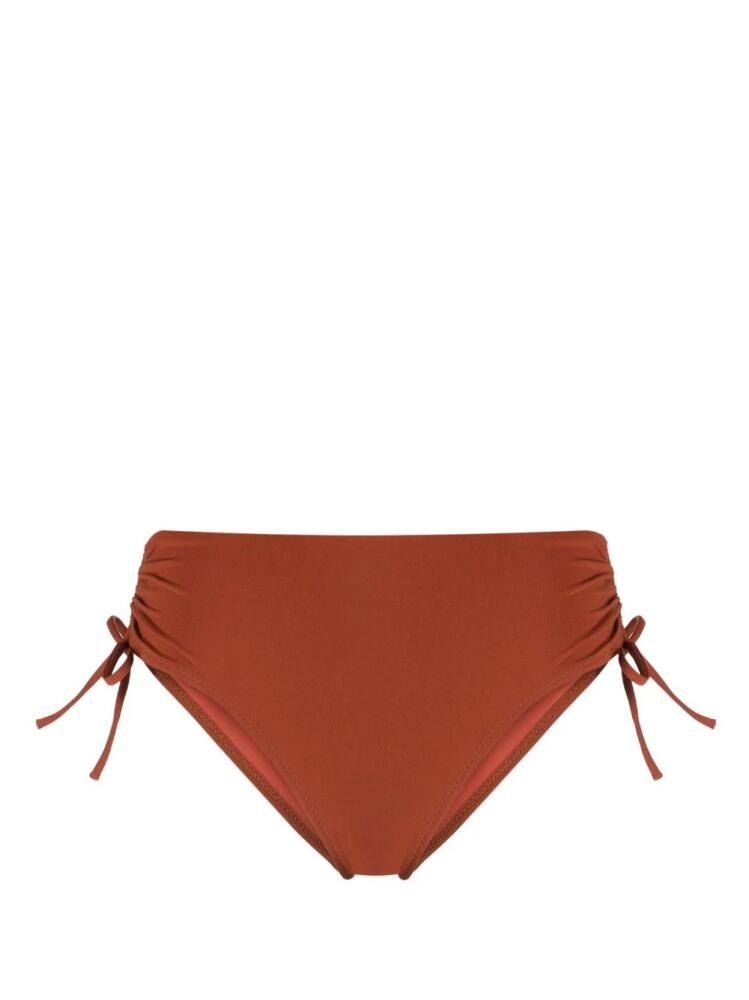 Ulla Johnson Lyria ruched bikini bottom - Brown Cover