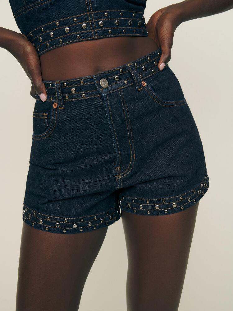 Reformation Charlene High Rise Jean Shorts Cover