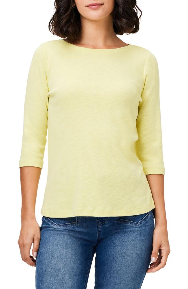 NZT by NIC+ZOE Boat Neck Cotton T-Shirt in Citrus Cover