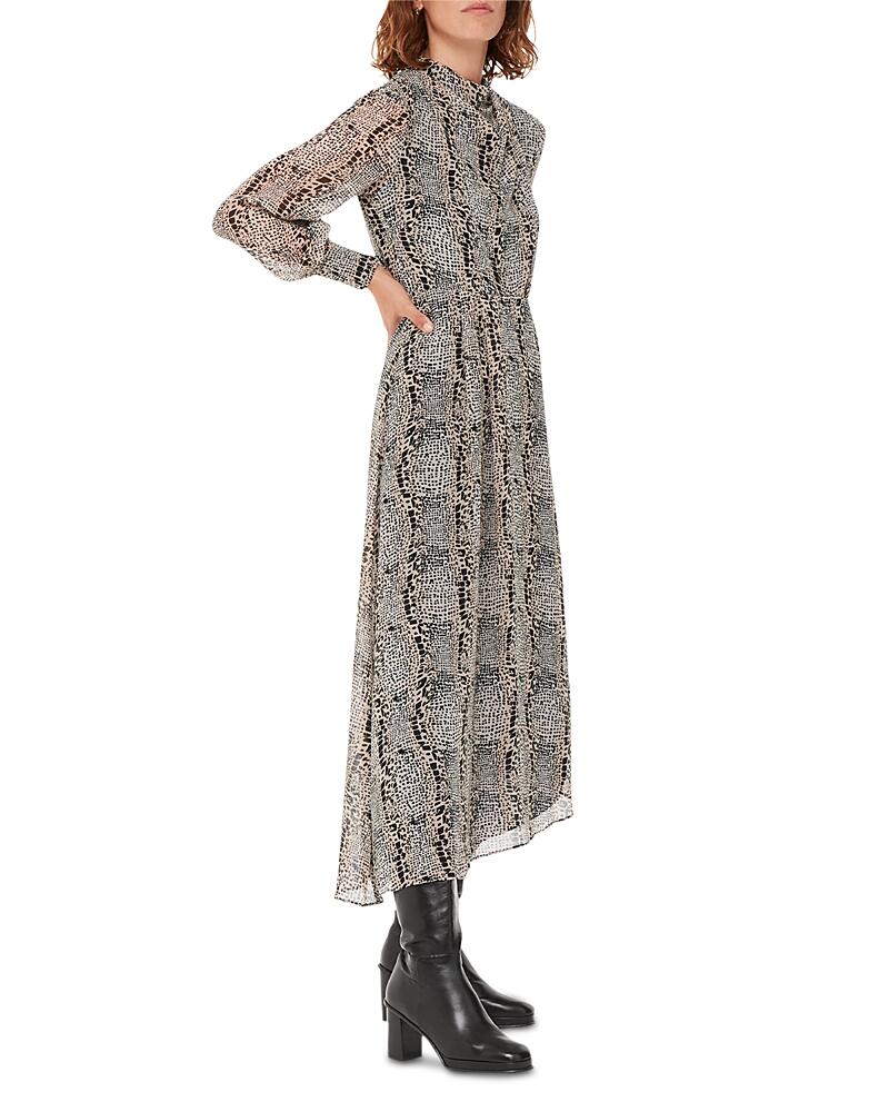 Whistles Snake Print Midi Dress Cover