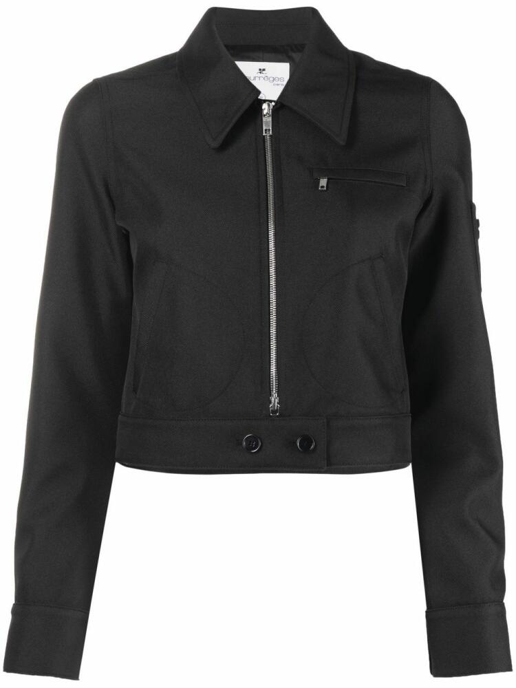 Courrèges zip-up bomber jacket - Black Cover