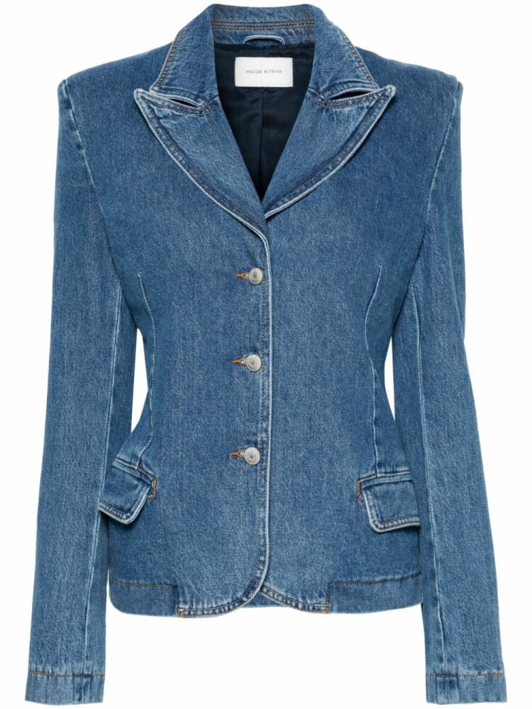 Magda Butrym single-breasted denim blazer - Blue Cover