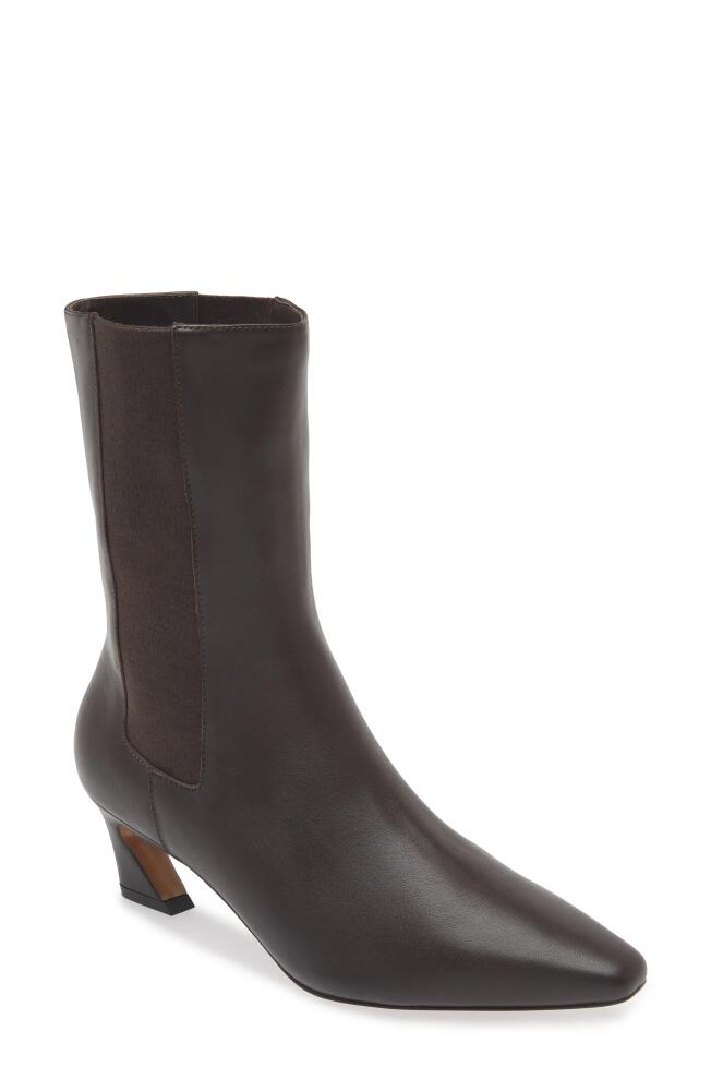 Reiss Mina Pointed Toe Chelsea Boot in Chocolate Cover