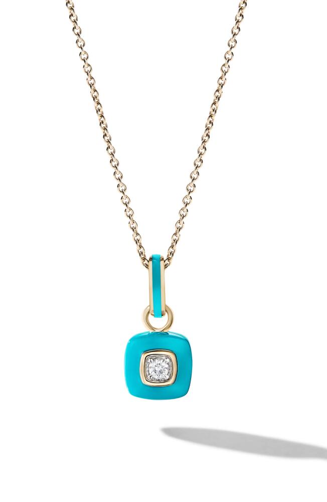 Cast The Brilliant Diamond Pendant Necklace in Turquoise Cover