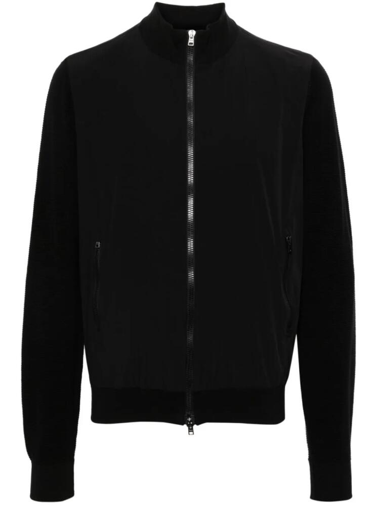 Herno knitted-panel cardigan - Black Cover