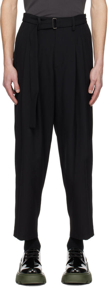 ATTACHMENT Black Tapered Trousers Cover