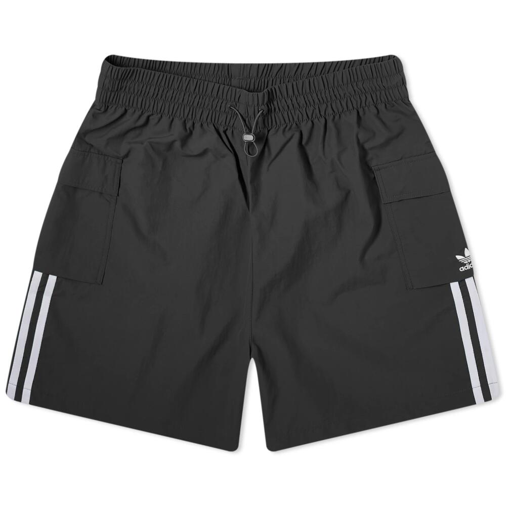 Adidas Women's 3 Stripe Cargo Shorts in Black Cover