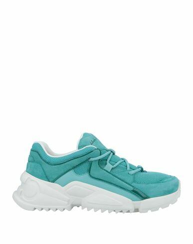 Ferragamo Woman Sneakers Turquoise Calfskin, Textile fibers Cover