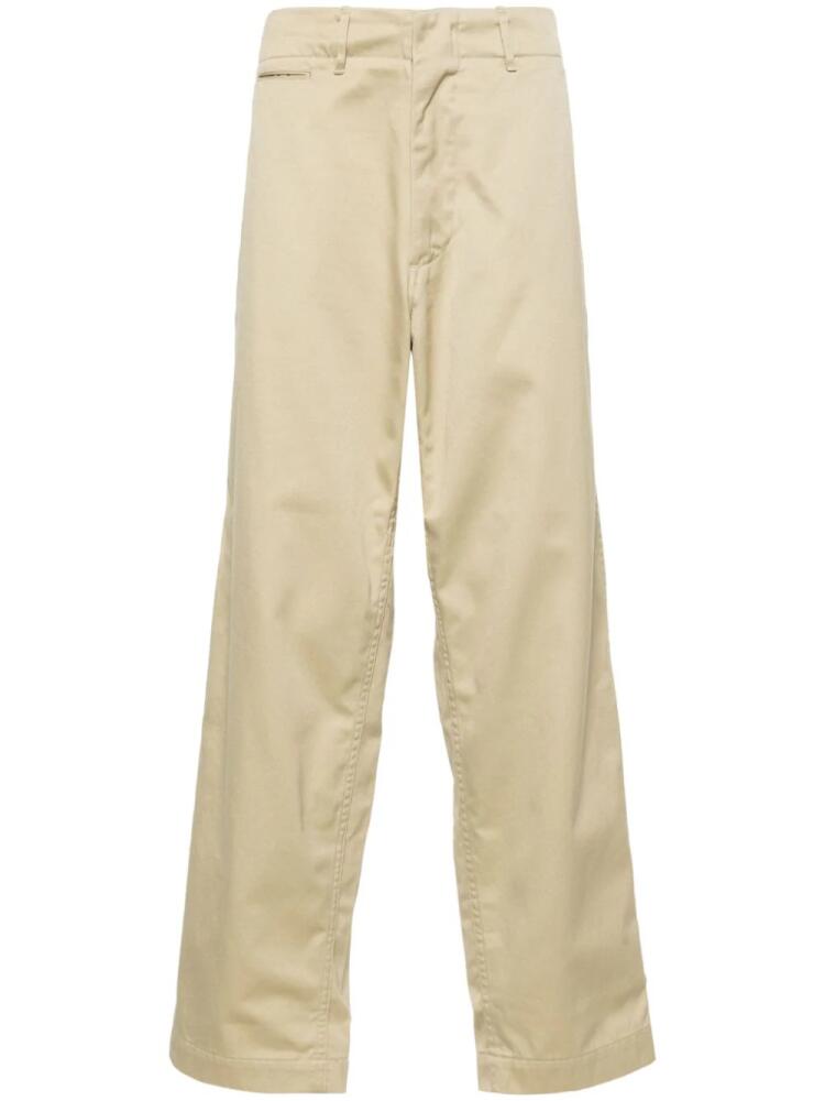 Nanamica straight cotton-blend trousers - Neutrals Cover