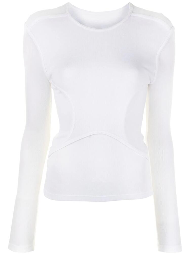 Dion Lee layered long-sleeved T-shirt - White Cover