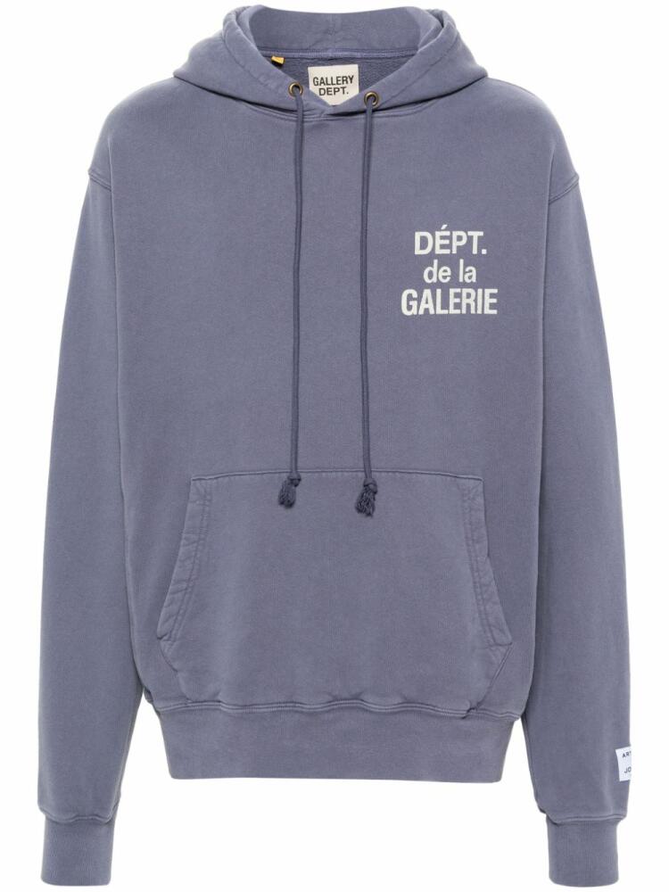 GALLERY DEPT. French-print cotton hoodie - Blue Cover