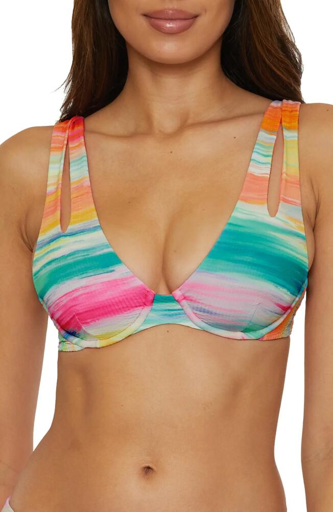 Becca Verano Underwire Bikini Top in Orange Multi Cover