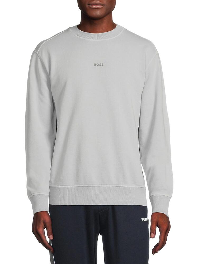 BOSS Men's Wefade Drop Shoulder Sweatshirt - Grey Cover