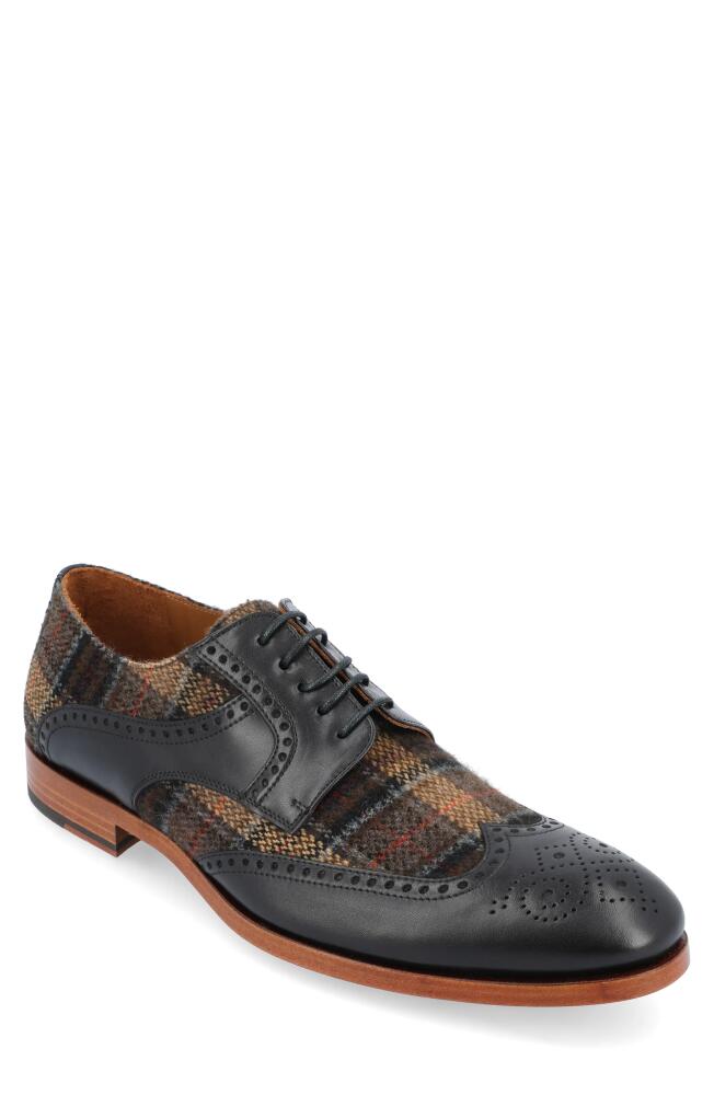 TAFT The Wallace Wingtip Derby in Brown Tartan Cover