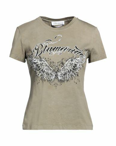 Blumarine Woman T-shirt Military green Cotton Cover