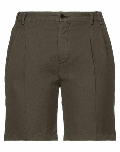 Aspesi Woman Shorts & Bermuda Shorts Military green Cotton, Linen Cover