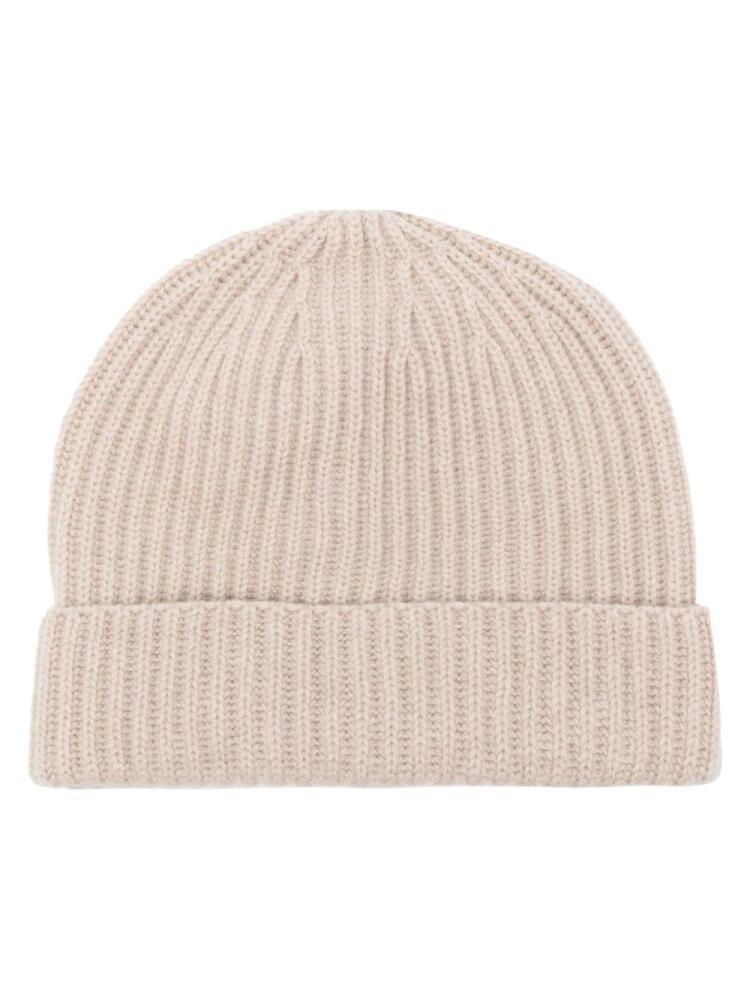 Boglioli ribbed cashmere beanie - Neutrals Cover