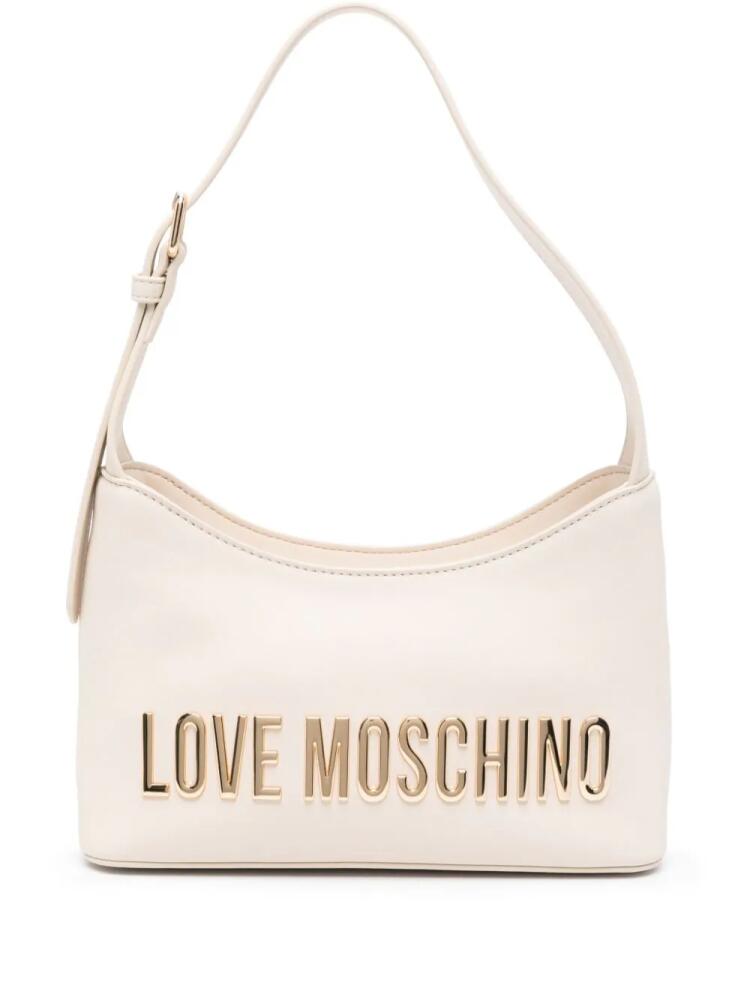 Love Moschino logo-lettering shoulder bag - Neutrals Cover