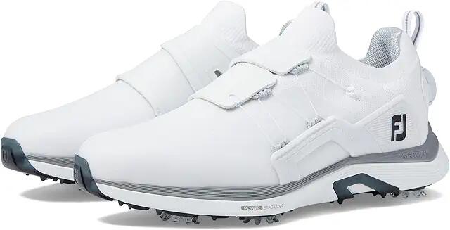 FootJoy Hyperflex BOA Golf Shoes (White/White/Grey) Men's Golf Shoes Cover