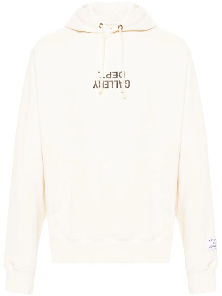 GALLERY DEPT. logo-print jersey hoodie - Neutrals Cover