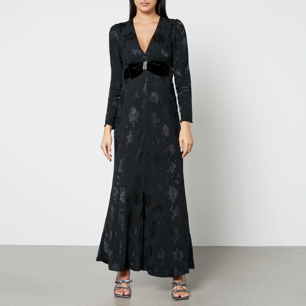 Rixo Anastasia Satin-Jacquard Maxi Dress Cover