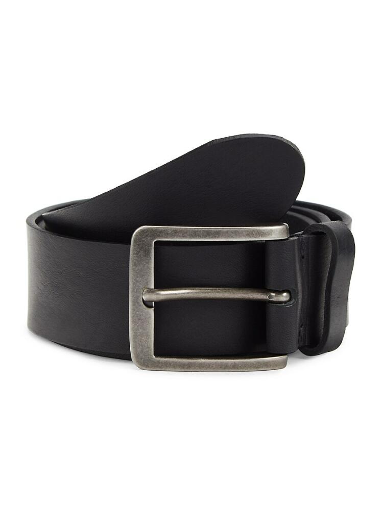 W. Kleinberg Men's 1.5" Burnished Leather Belt - Black Cover