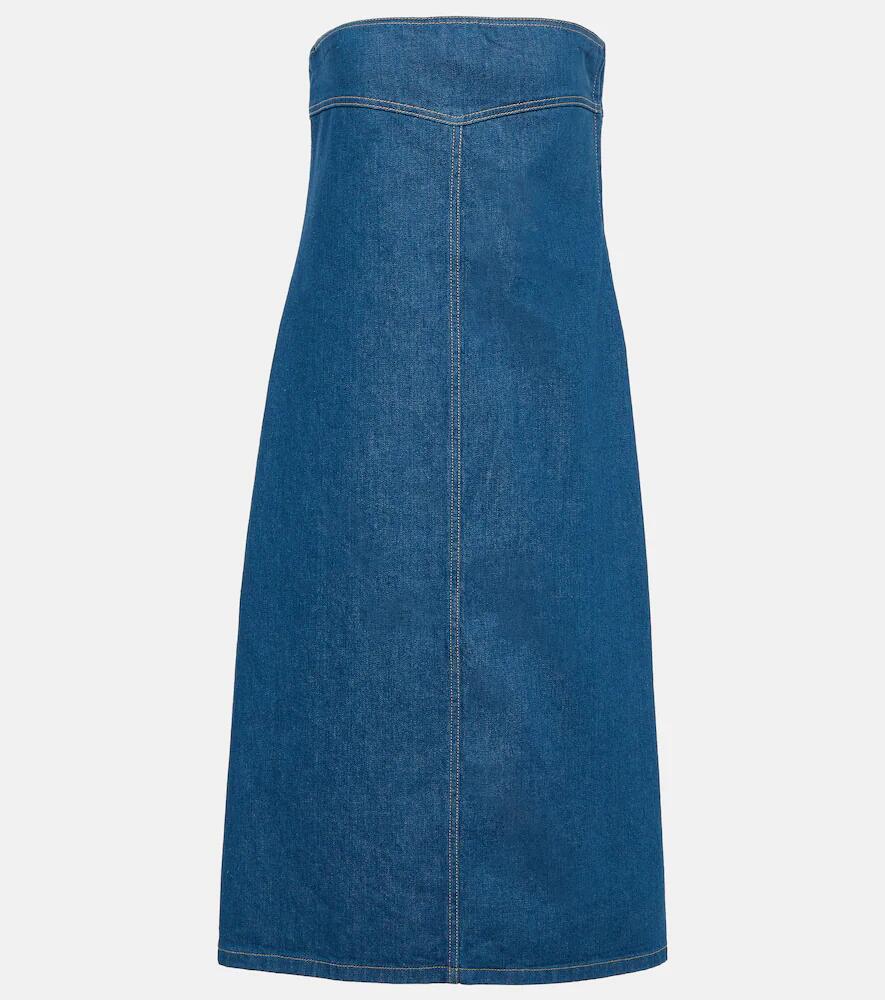 Ferragamo Strapless denim midi dress Cover