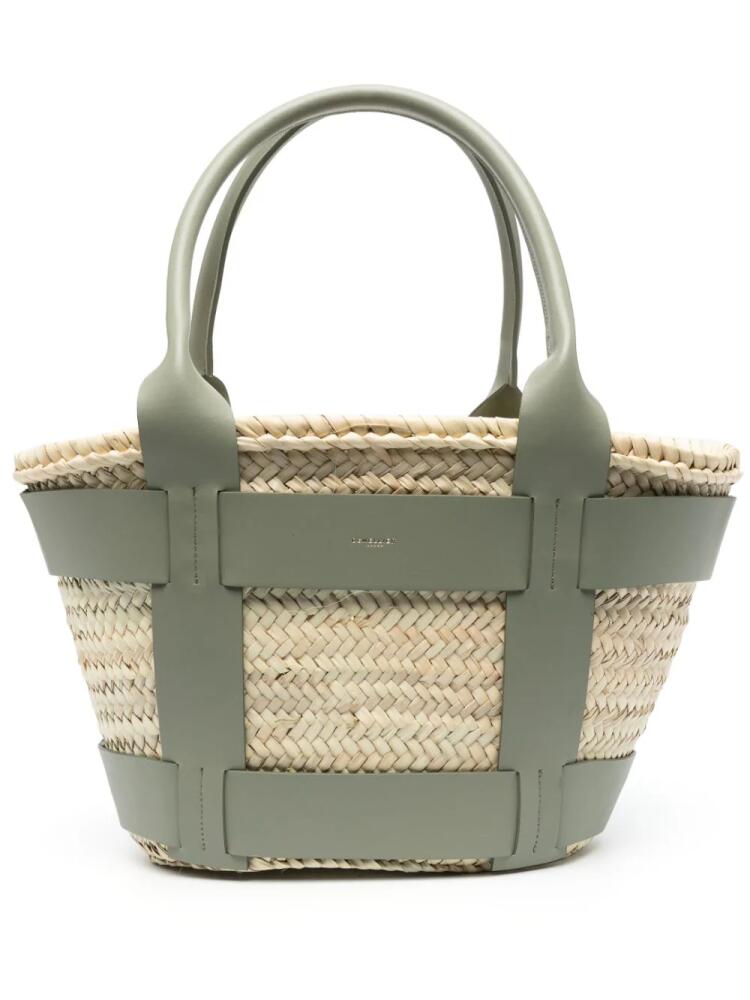 DeMellier The Santorini raffia tote bag - Neutrals Cover