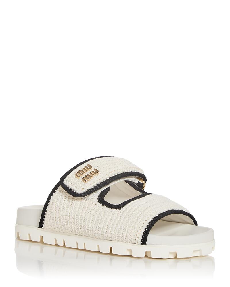 Miu Miu Women's Crochet Slide Sandals Cover