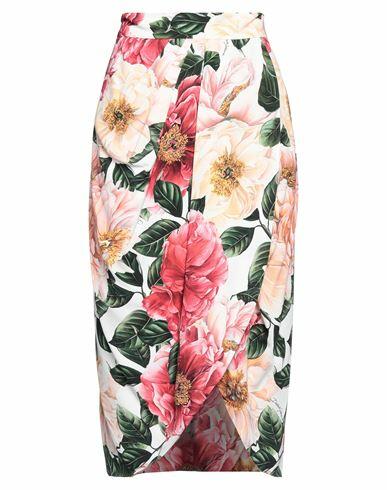 Dolce & gabbana Woman Midi skirt White Viscose, Elastane Cover