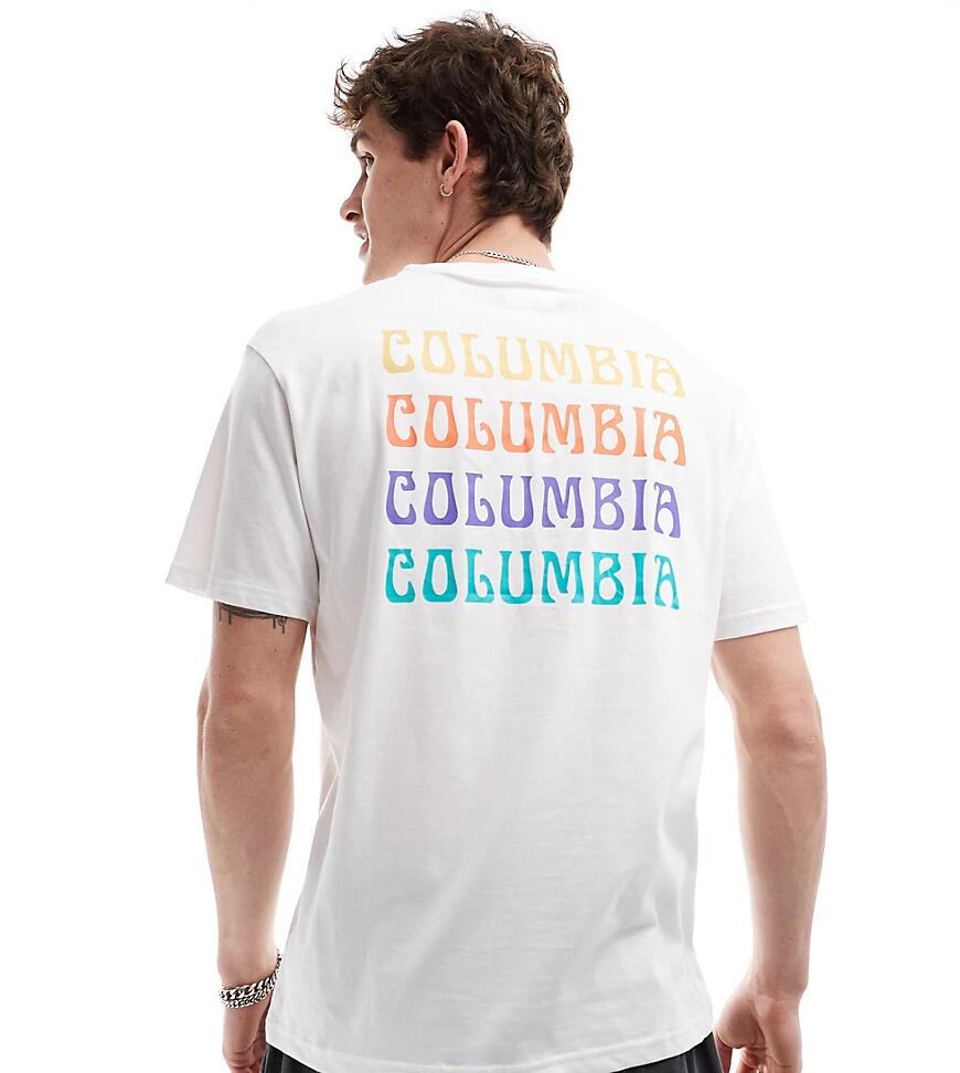 Columbia Unionville back print t-shirt in white Exclusive at ASOS Cover