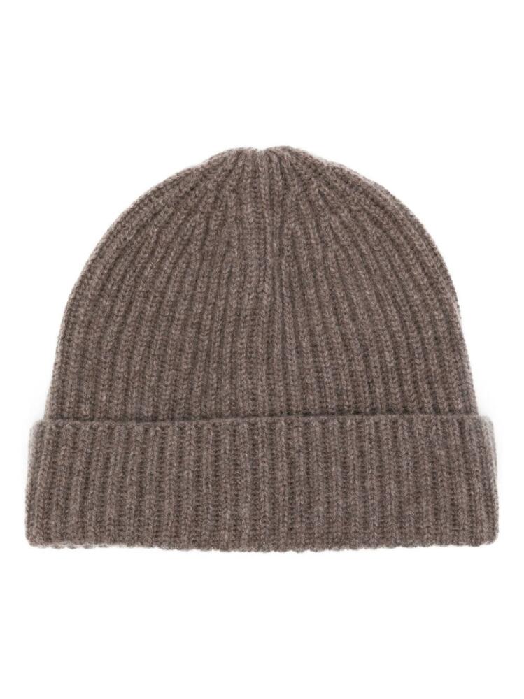 Boglioli ribbed cashmere beanie - Brown Cover