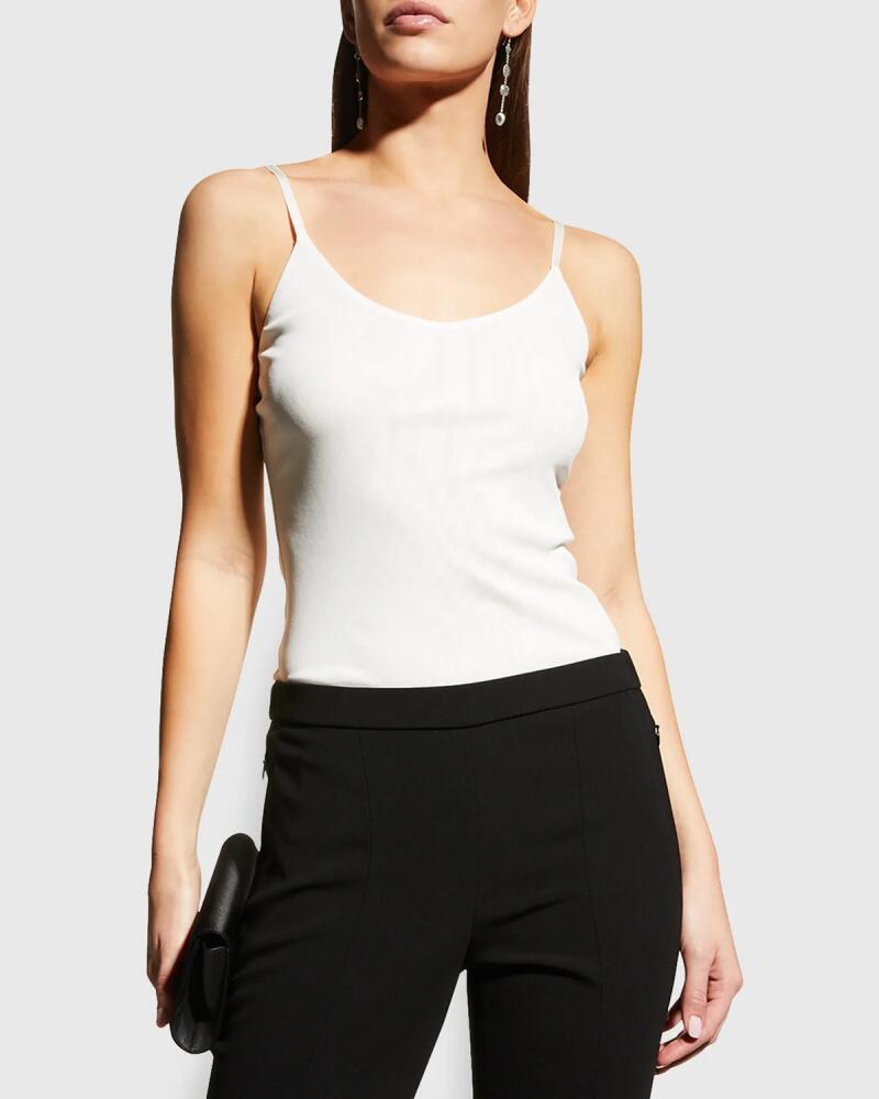 Lafayette 148 New York Mesh Jersey V-Neck Tank Cover