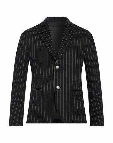 Daniele Alessandrini Homme Man Blazer Midnight blue Viscose, Polyamide, Polyester, Elastane Cover