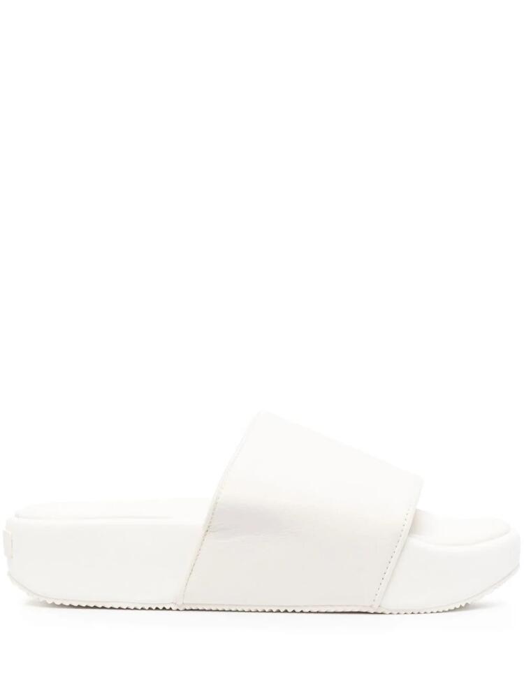 Y-3 logo-patch platform slides - White Cover