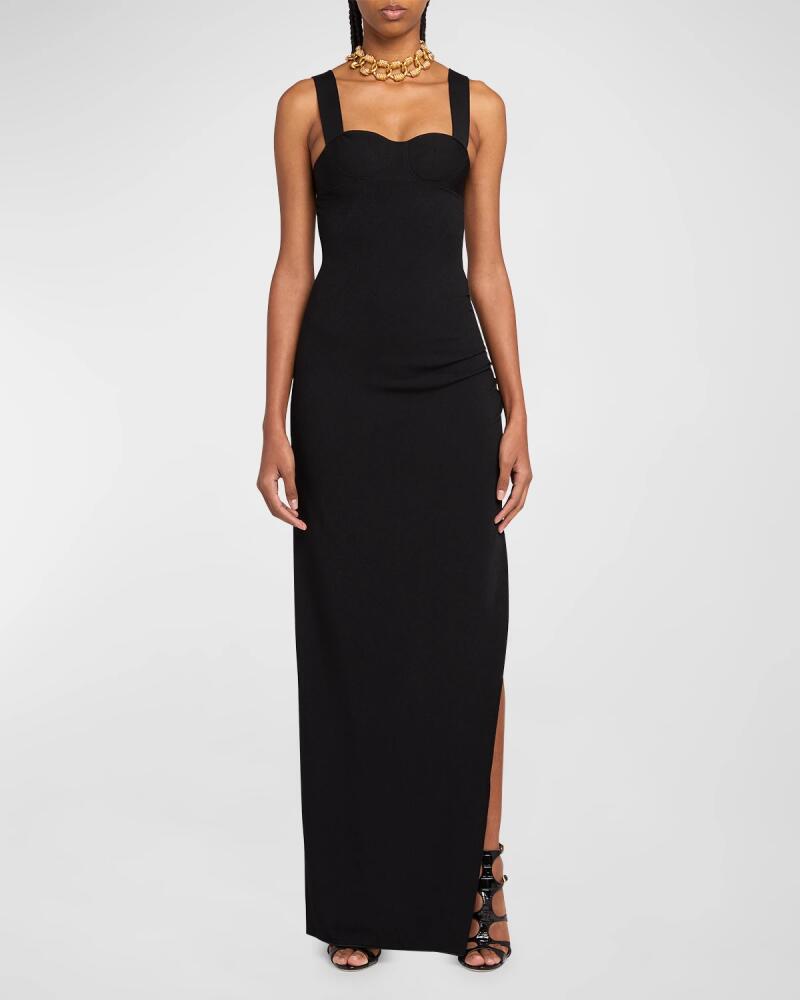 TOM FORD Strappy Stretch Viscose Corset Gown Cover