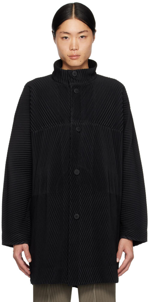 HOMME PLISSÉ ISSEY MIYAKE Black Monthly Color November Coat Cover