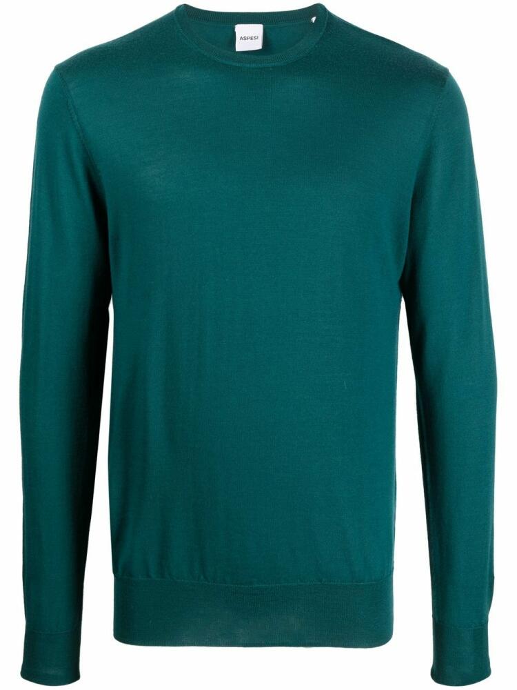 ASPESI wool crew-neck jumper - Green Cover